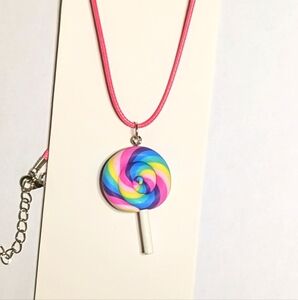 Colorful Lollipop Pendant Necklace